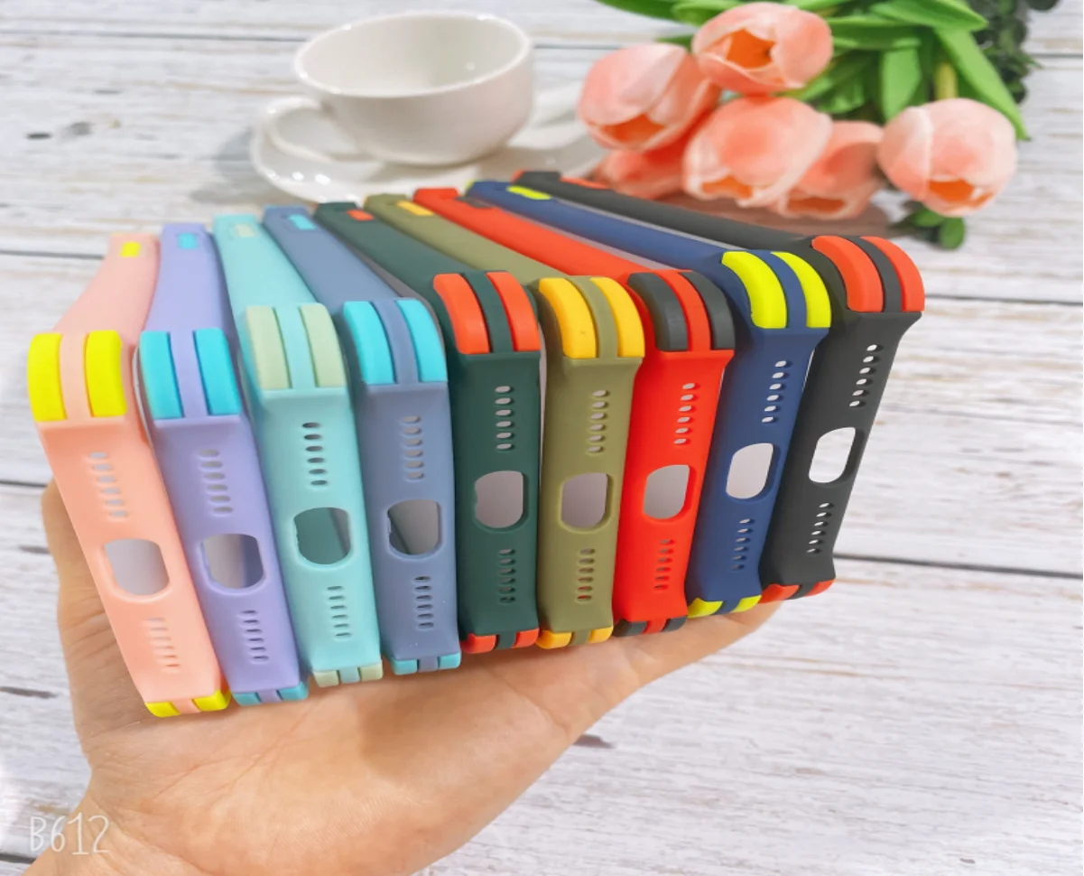 Dual color Four corner anti-fall TPU Colorful Button Matte Case For Samsung NOTE 8 9 10 for 20 ULTRA 5g Cover Soft TPU Shell