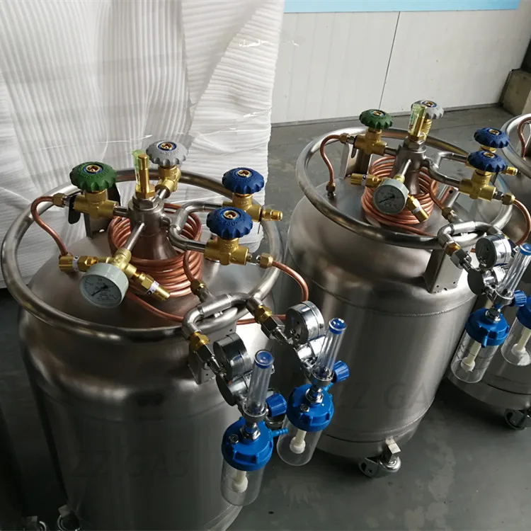 Customized Fill Liquid and Come Out Gas Oxygen Container Dewar Storage Tank