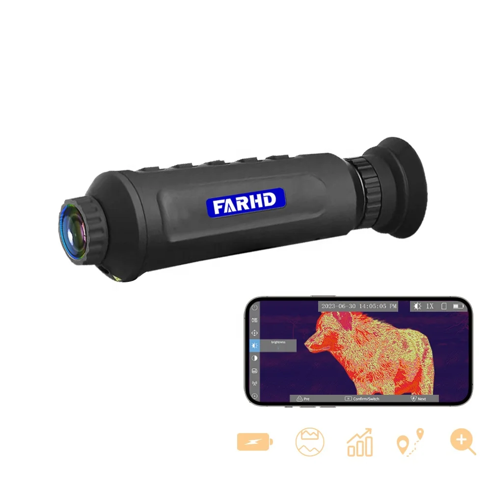Best cheap  High Performance Long Range Night Vision Thermal Scope Hunting Adult Monocular range finder balisctic calculator