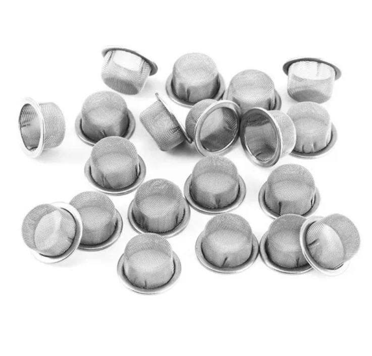 16mm 20mm cone dome smoking stainless steel brass wire mesh filter pipe screens for crystal stone pipes