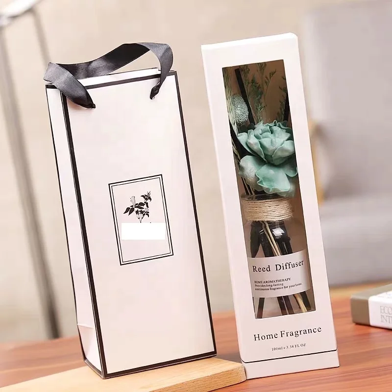 
180ml reed diffuser additional essential oil simple glass rose scents 