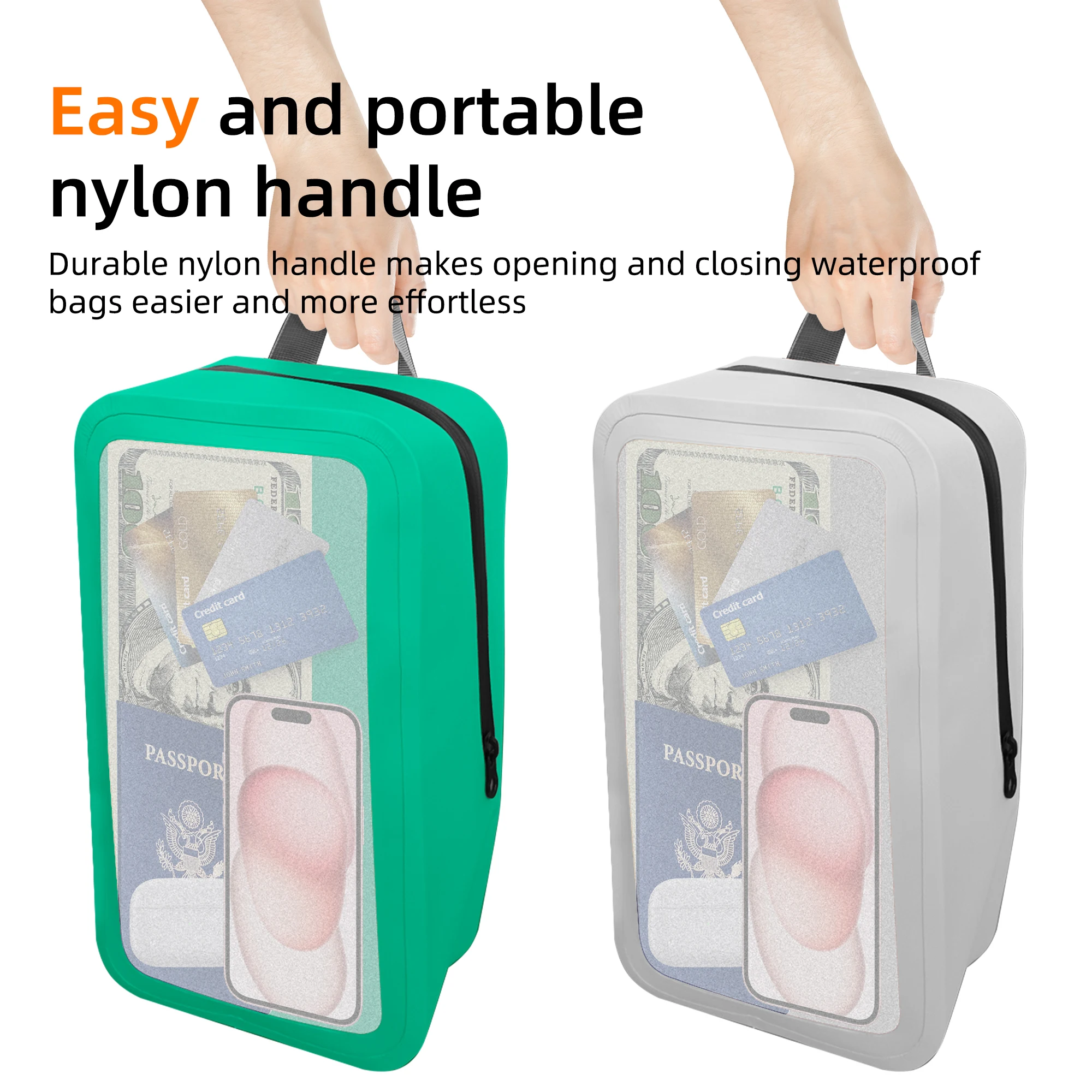 ZONYSUN New Design Waterproof TPU Bag Cosmetic Pouch Lightweight Wet Dry Sepereated Clear Travel Bag For Toiletry