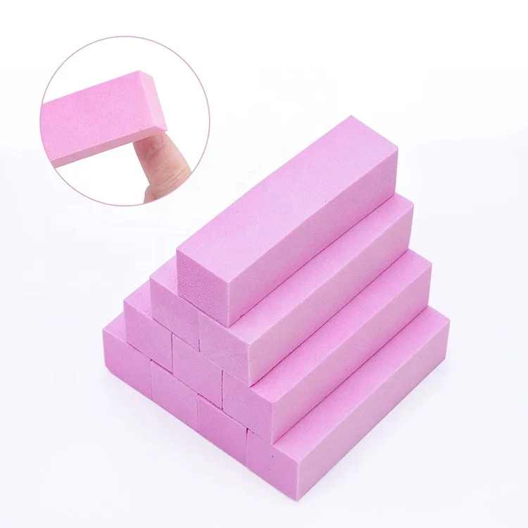 10 PCs Sponge Nail Buffers For UV Gel Nail File Polish Colorful Sanding Buffer Block