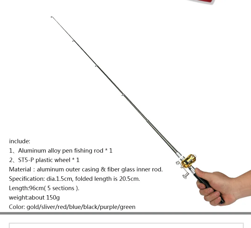 Wholesale Ice Fishing 8IN Fishing Pole Combo Set Carbon Fiber  Telescopic Rod Mini Fishing Rod