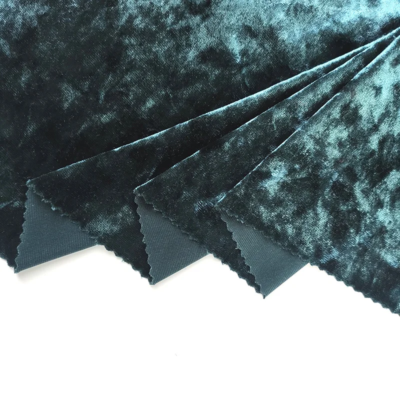 KOREAN Ice CRUSH Velvet WARP Knitting KS Velvet Suits Dress Fabric for Luxury KOREA INDIA Fabrics Plain Polyester Spandex 500KG