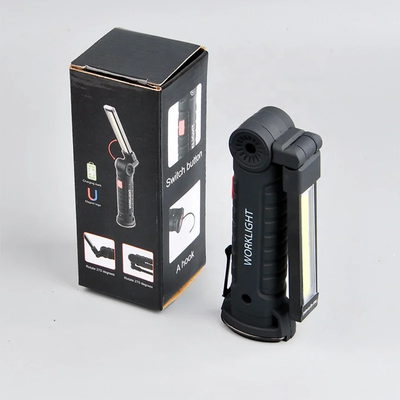USB Rechargeable Multifunctional Foldable Portable Mechanical Light with 360 Degree Rotation COB Magnetic Work Light