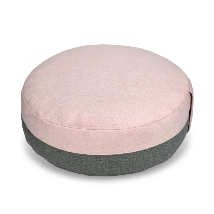 Fashion Two-color Meditation Cushion Comfort Soft Velvet Cover Organic Buckwheat Hull Filled Meditation Zafu Pillow