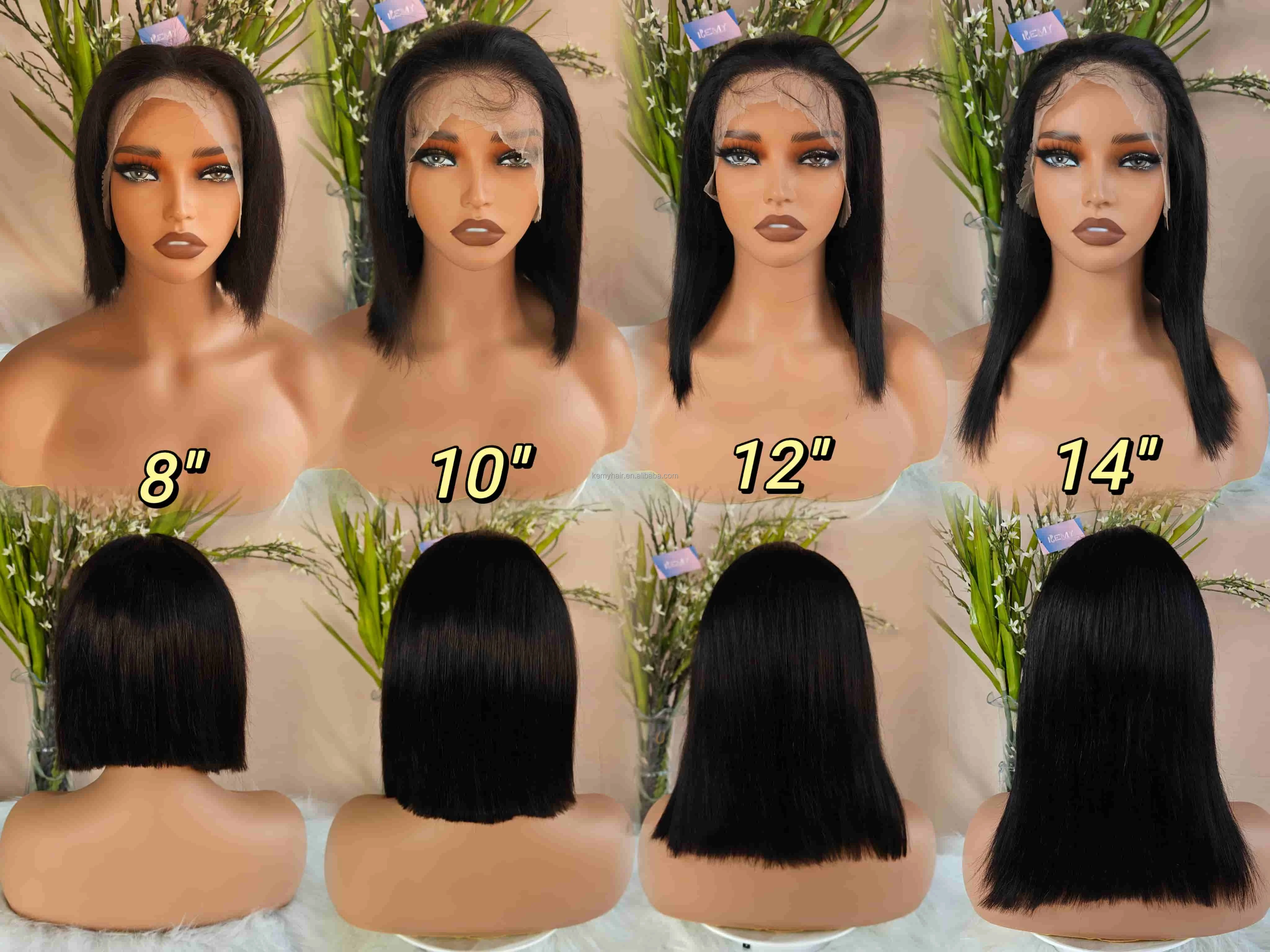 Kemy Hair SDD Hair Bob Wig Raw Vietnamese 13*4 HD Lace Wig Double Drawn Glueless Wig Human Hair for Black Women