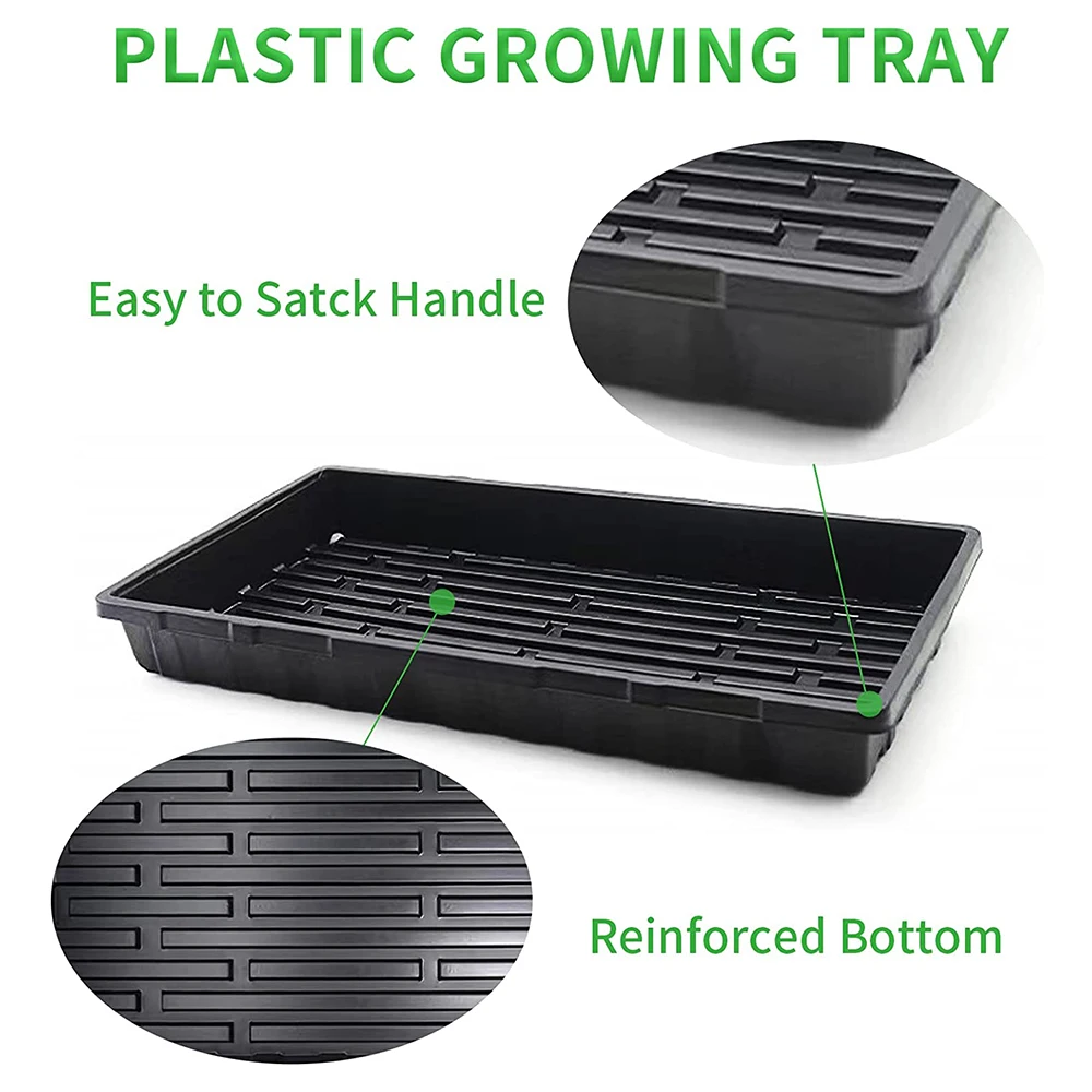 Factory hot sale plastic microgreen hydroponic tray 1020 plant growing nursery seeding flat Trays