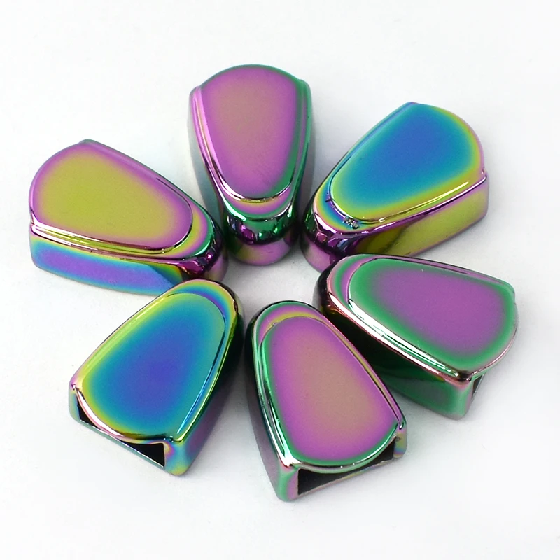 Meetee BD514 9mm DIY Other Handbag accessories Sewing Decoration Rainbow Metal Zipper Tail Clips Zippers Pull End