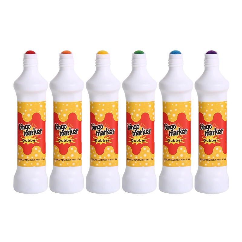 custom ink colors bingo dabbers design dauber game play CH-2802 40ml 10mm sponge tip bingo markers