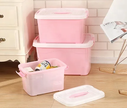 Plastic Manufacturers Large Container Plastic Storage Box Transparent Plastic Storage Box With Wheels