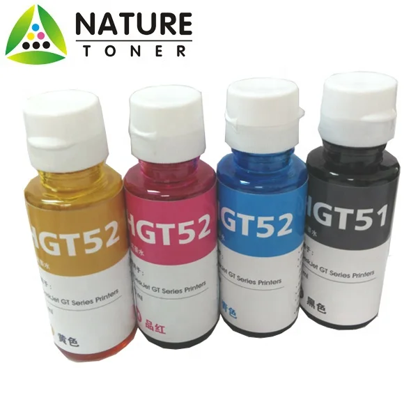 Высококачественная пополняющая бутылка с чернилами GT-53X черного GT-52 голубого пурпурного желтого цвета для HP GT5810 GT5820 и других принтеров