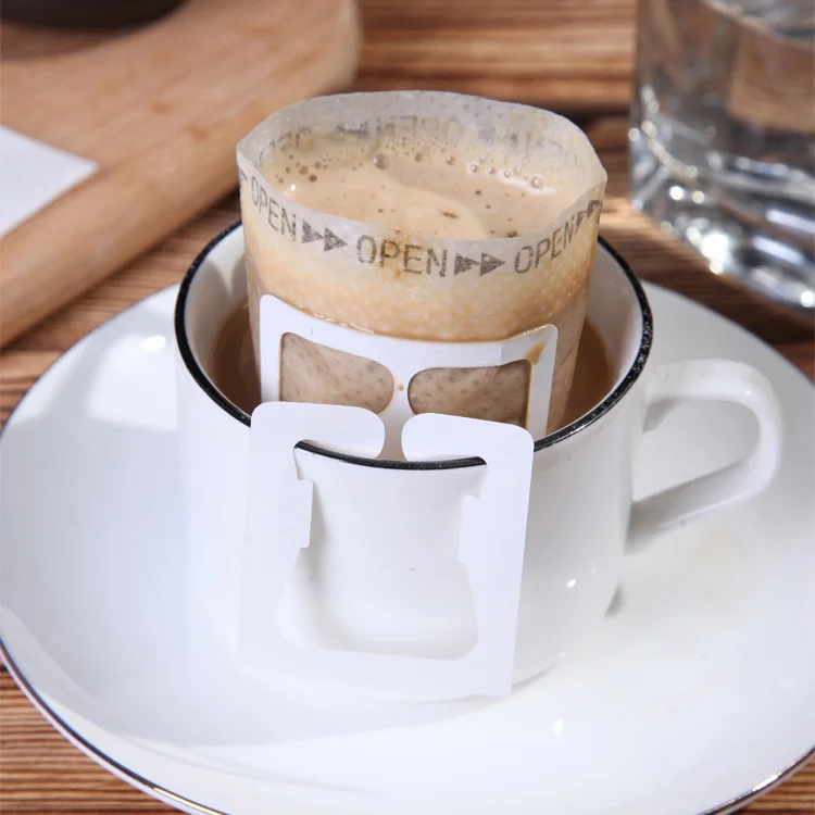 Wholesale custom portable disposable hanging ear paper bag easy pack for coffee tea filtering