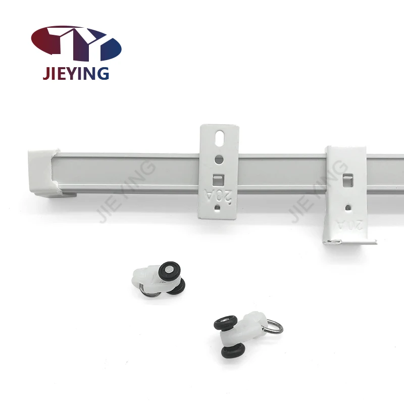 Jieying Flexible Heavy Square Jumbo Track Wave Pleat Curtain Rail Track with Wave Tape Accessories