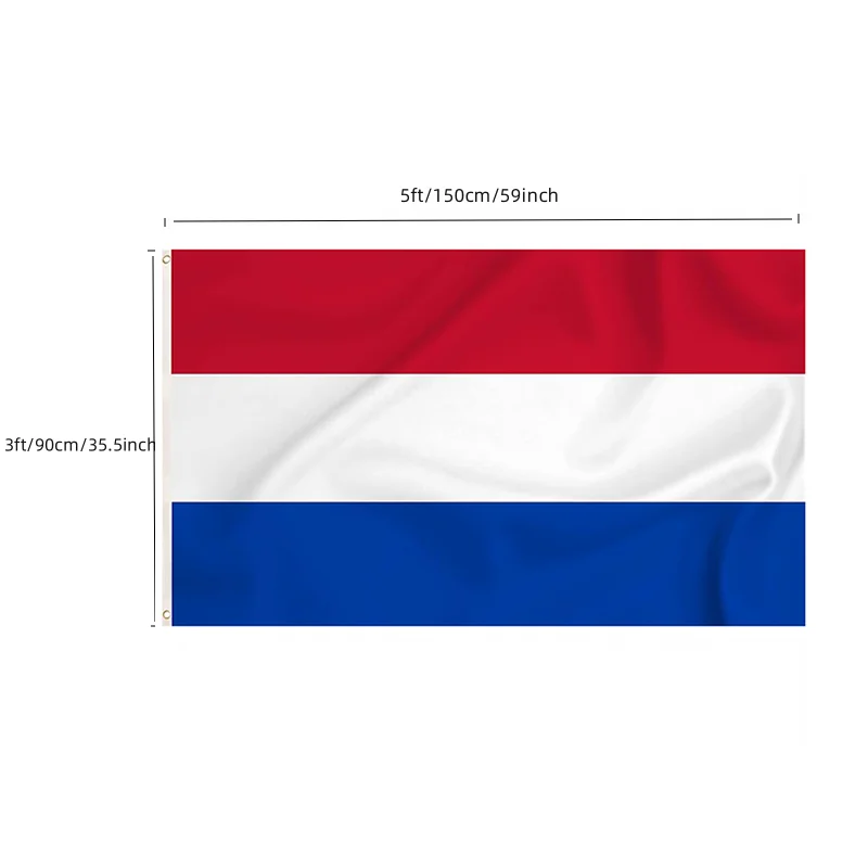flags countries 90x150cm flag netherlands Holland Holanda National white blue red cross flag for Sports Event Soccer waterproof