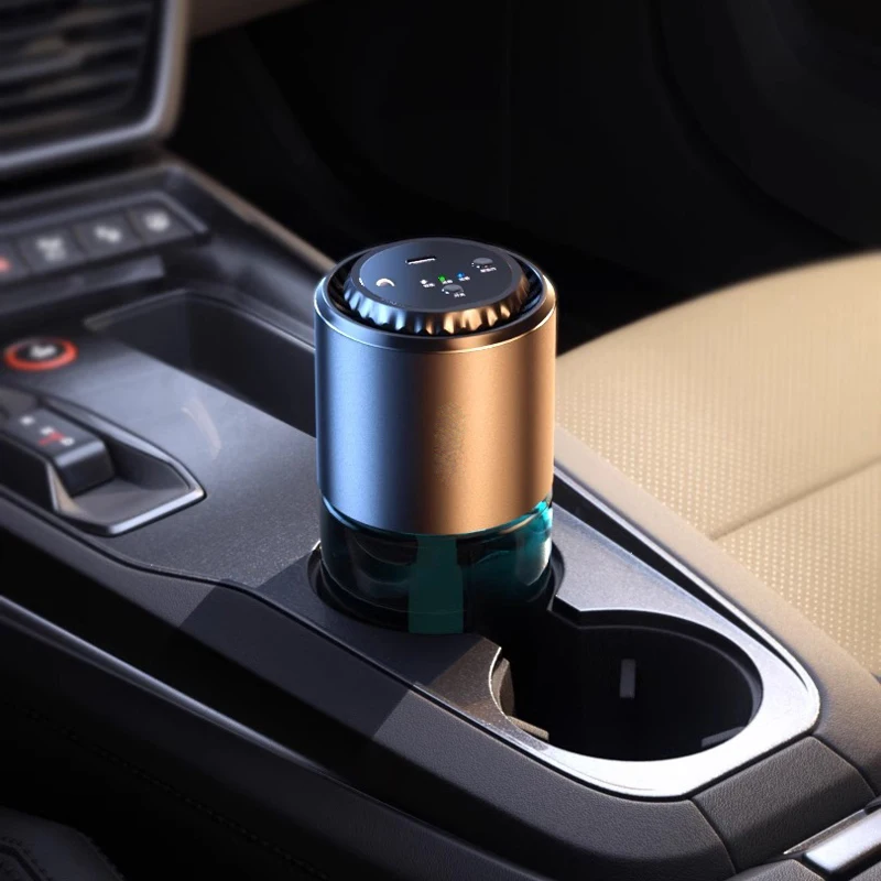 new innovative products 2024 non electric mini vent smart scent oil aroma auto lamp essential with Colorful Lights car diffuser
