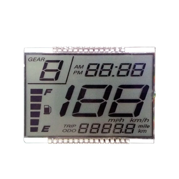 Monochrome LCD Manufacturer TN HTN FSTN VA screen custom size 7 segment Display for Temperature Energy meter