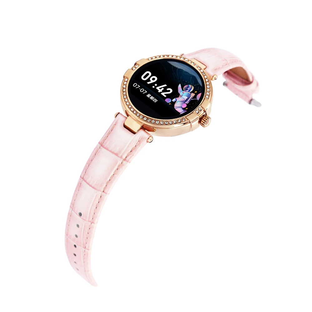 Top Selling Leather Strap R8 Waterproof Smart Watch Body Temperature Health Monitor Smart Watch For Ladies