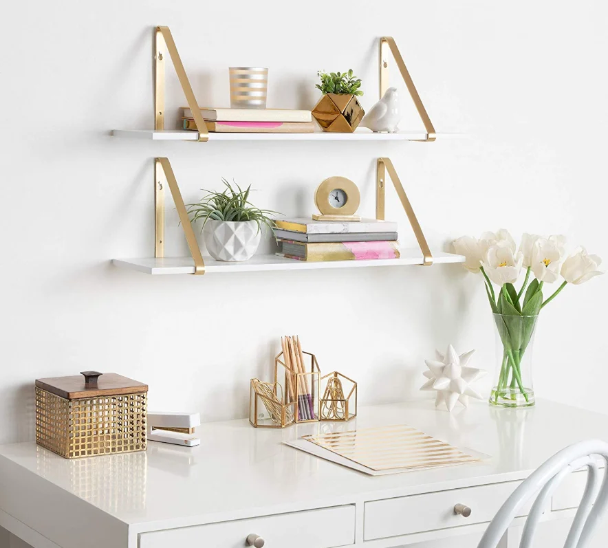 Hot sale wooden display stand wall shelf MDF flower stand high quality modular metal shelf