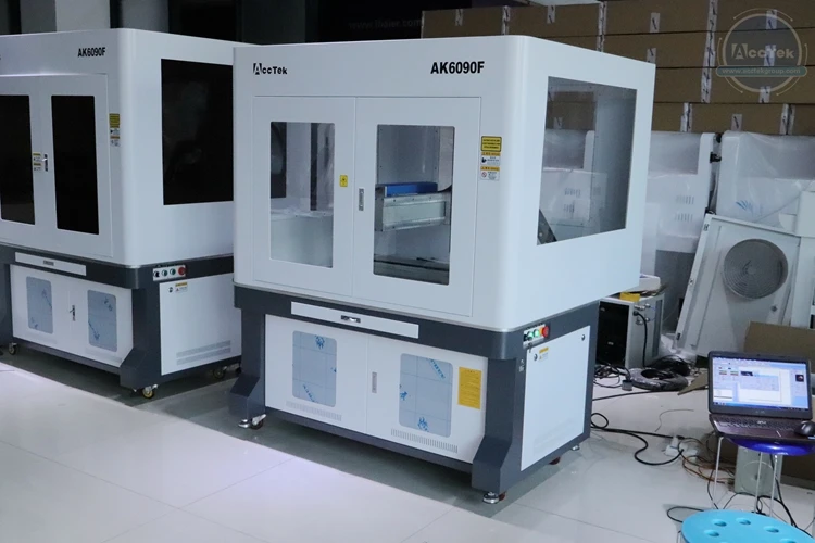 automatic laser marking machine 50w mini laser marking machine engrave metal sheet AK6090F