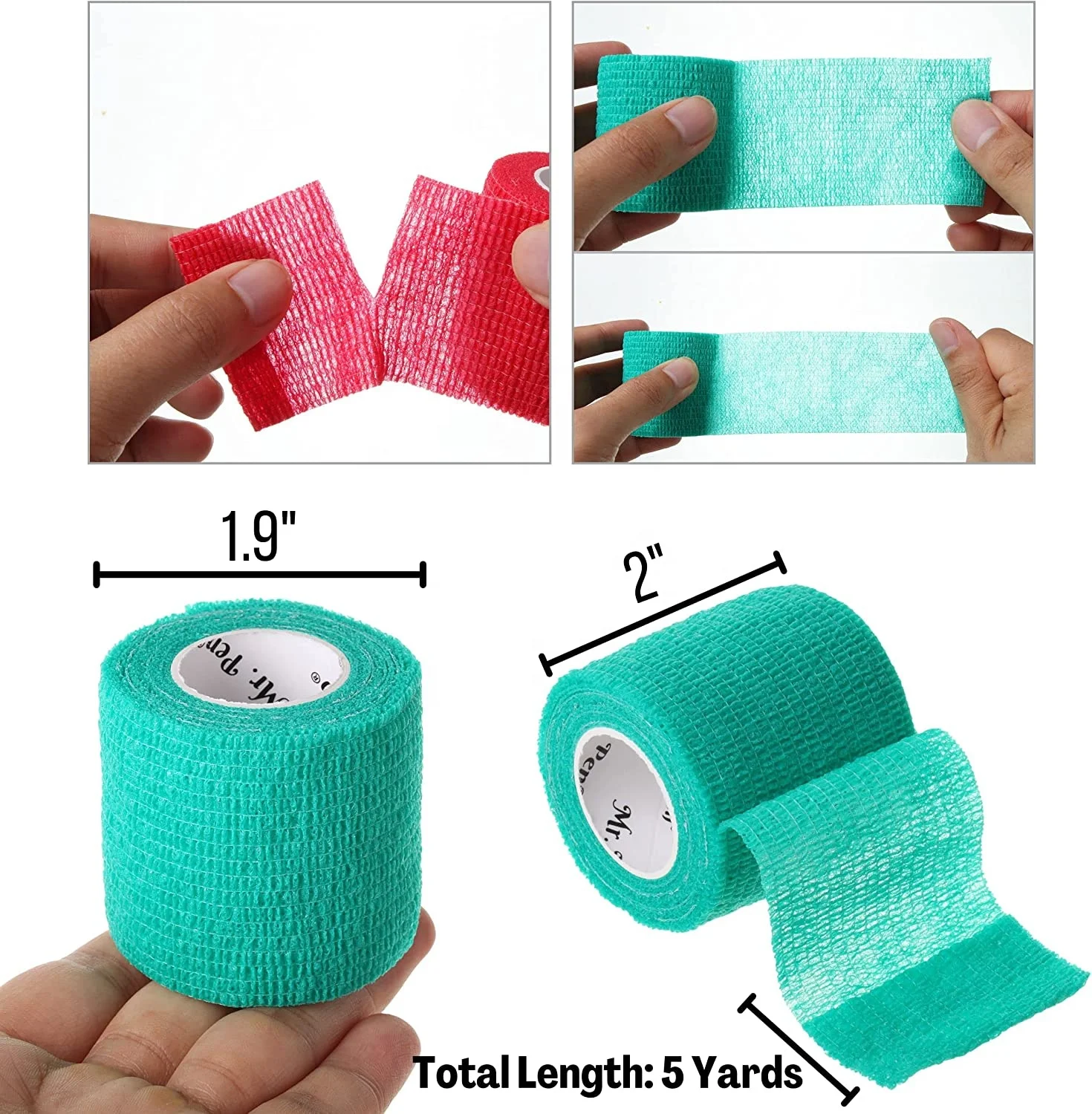 Trending Entertainment Easy Tear Vet Wrap Reusable Football Basketball Sport Tape Custom Biodegradable Cohesive Bandage