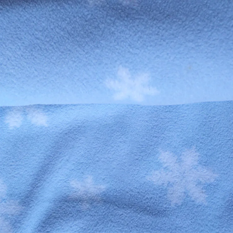 Brushed polar fleece shrink resistant warm soft snowfelt pattern fabric