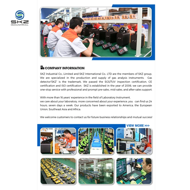 portable industrial SKZ1050-CL2 0-100ppm portable chlorine CL2 detector lab gas equipment with CE/ISO9001