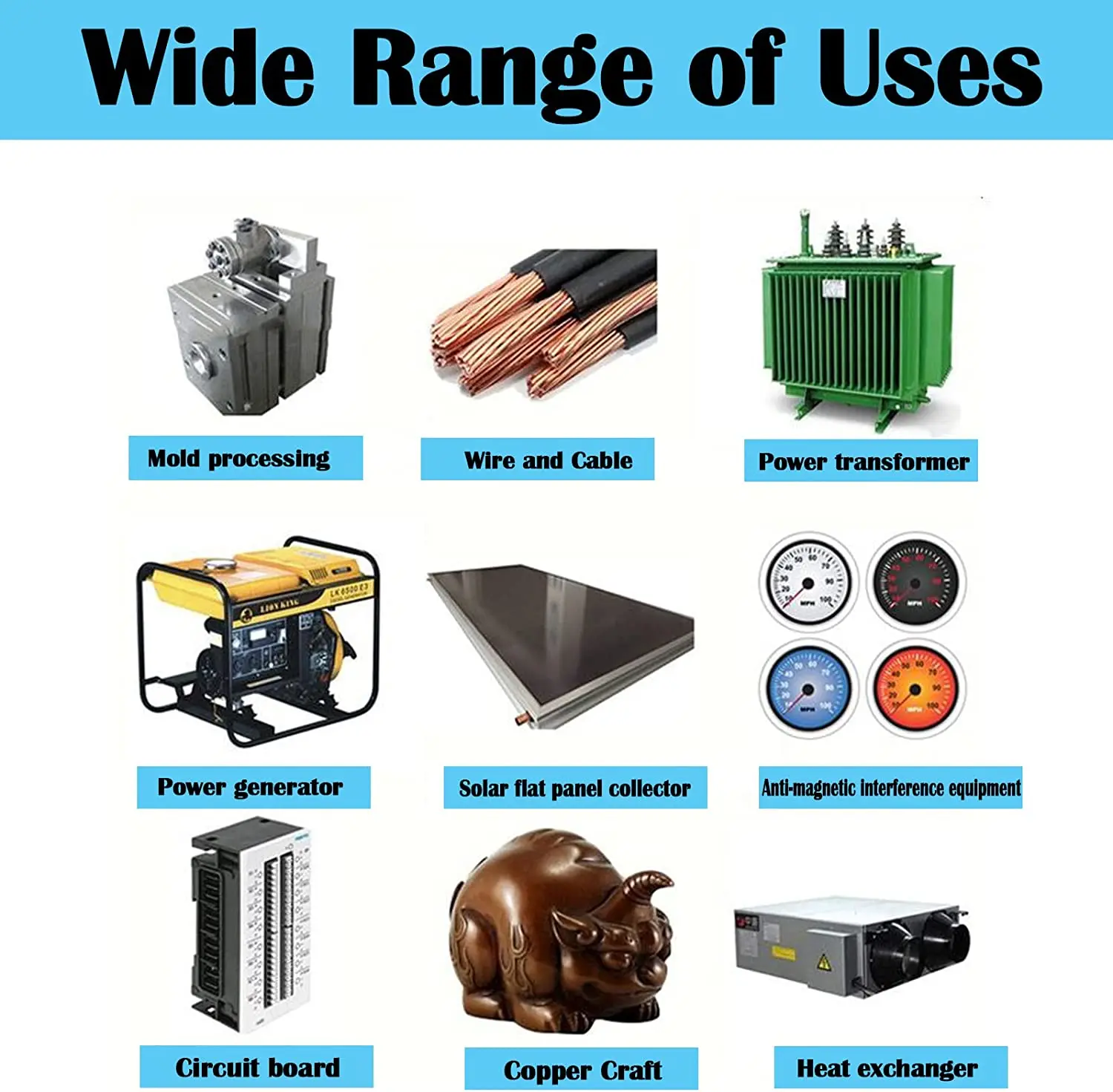 Copper sheet cut for copper cathode for cable production T2 TP2 Copper Plate