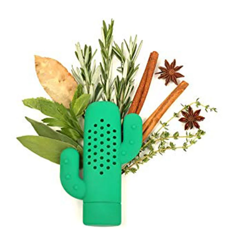Plant cactus silicone tea infuser bottle