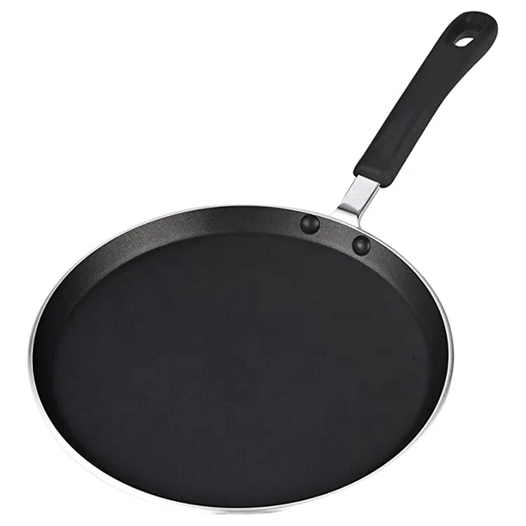 10.25 Inch Aluminum Nonstick Pan Heavy Gauge Crepe Pancake Pan Dishwasher Safe Griddle Electric Stovetop Grill Topper