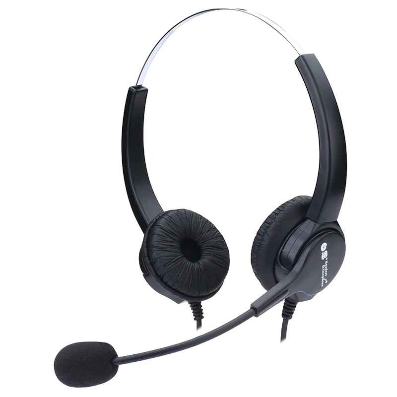 
Dh635d call center 3.5mm dual plug professional dual ear microphone noise reduction computer headset 