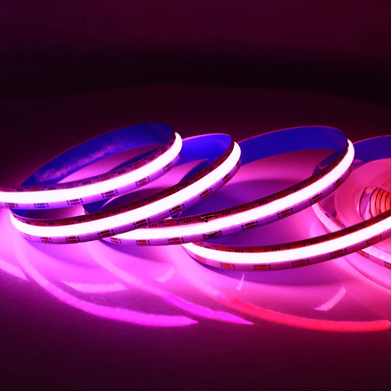 RGB COB без осветительных точек 480 светодиодов/м светодиодные гибкие полосы 10 мм 8 Вт 110LM DC12V 24V IP65 водонепроницаемый