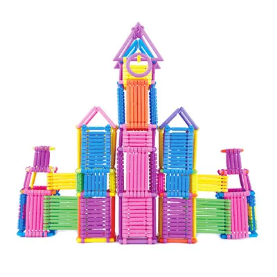 Building Toys 500pcs Educational Creative Construction Engineering STEM Learning Toy Building Blocks Plug Puzzle Bars for Kids