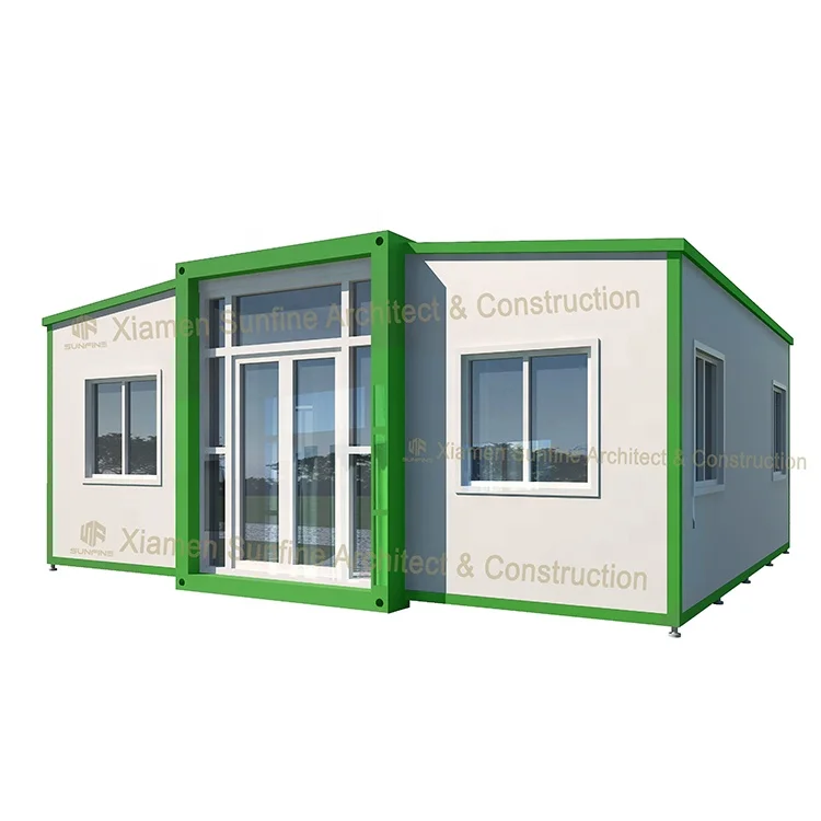 Shipping prefabricated two bedroom prefab portable container ready made house modular sun house shop