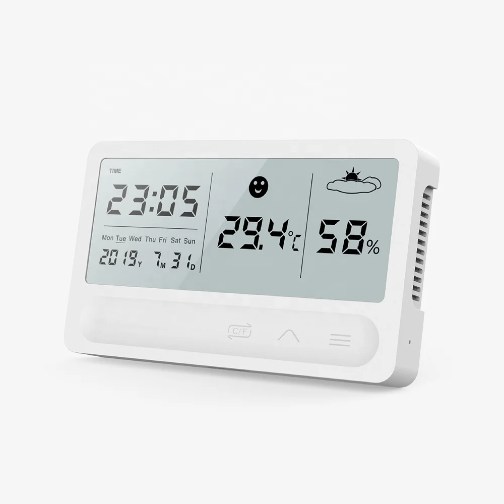 hygrothermograph Indoor Wireless Digital Hygrometer Thermometer LCD Display Touch Screen Weather Station promotional gift