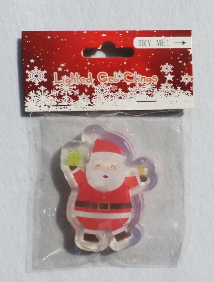 LED  Jelly Window Stickers TPR Lighting for Holiday Decoration Christmas Gel Clings  Jelly  Stickers