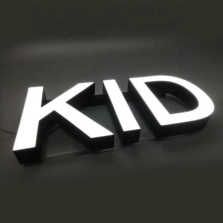 Outdoor and indoor advertising  Business signage backlit storefront 3d led signage channel letter