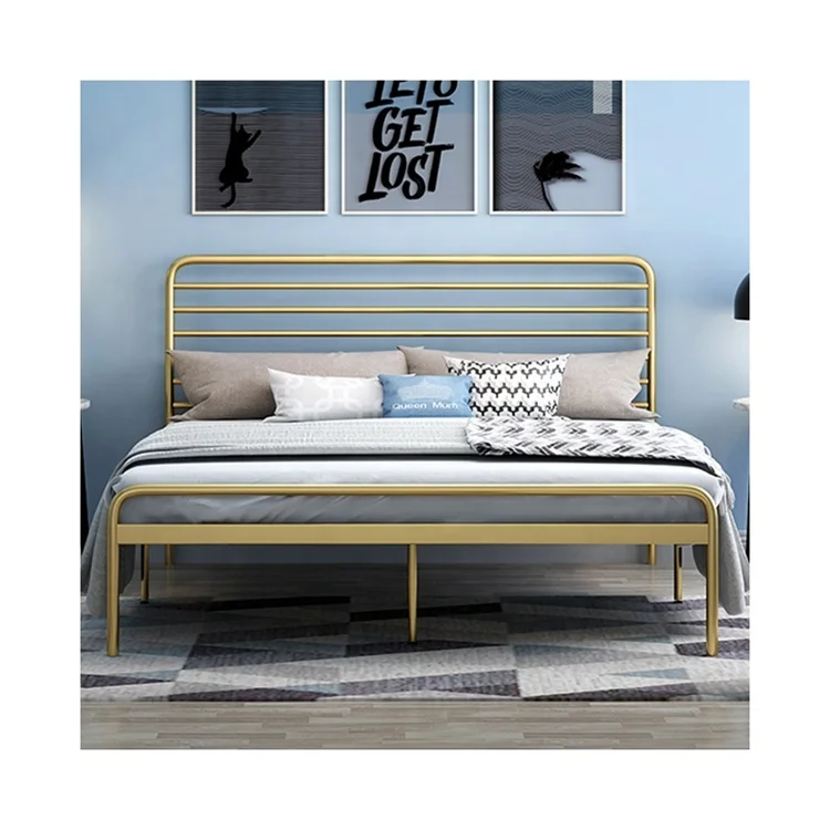 Фабричная поставка, привлекательная цена, оптовая продажа, домашняя мебель для спальни, металлические рамы для кровати из углеродистой стали