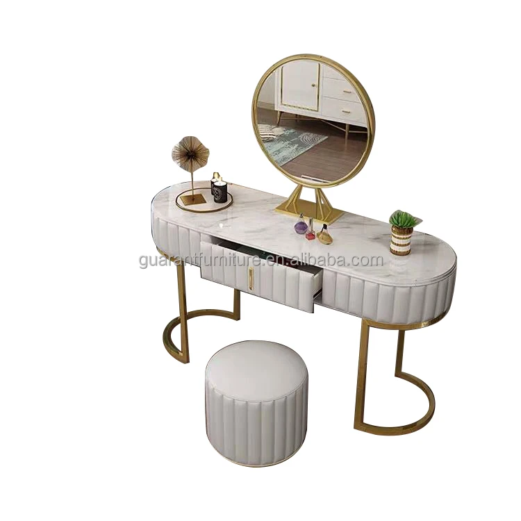 modern luxury dressing table with mirror marble dressing table for make up