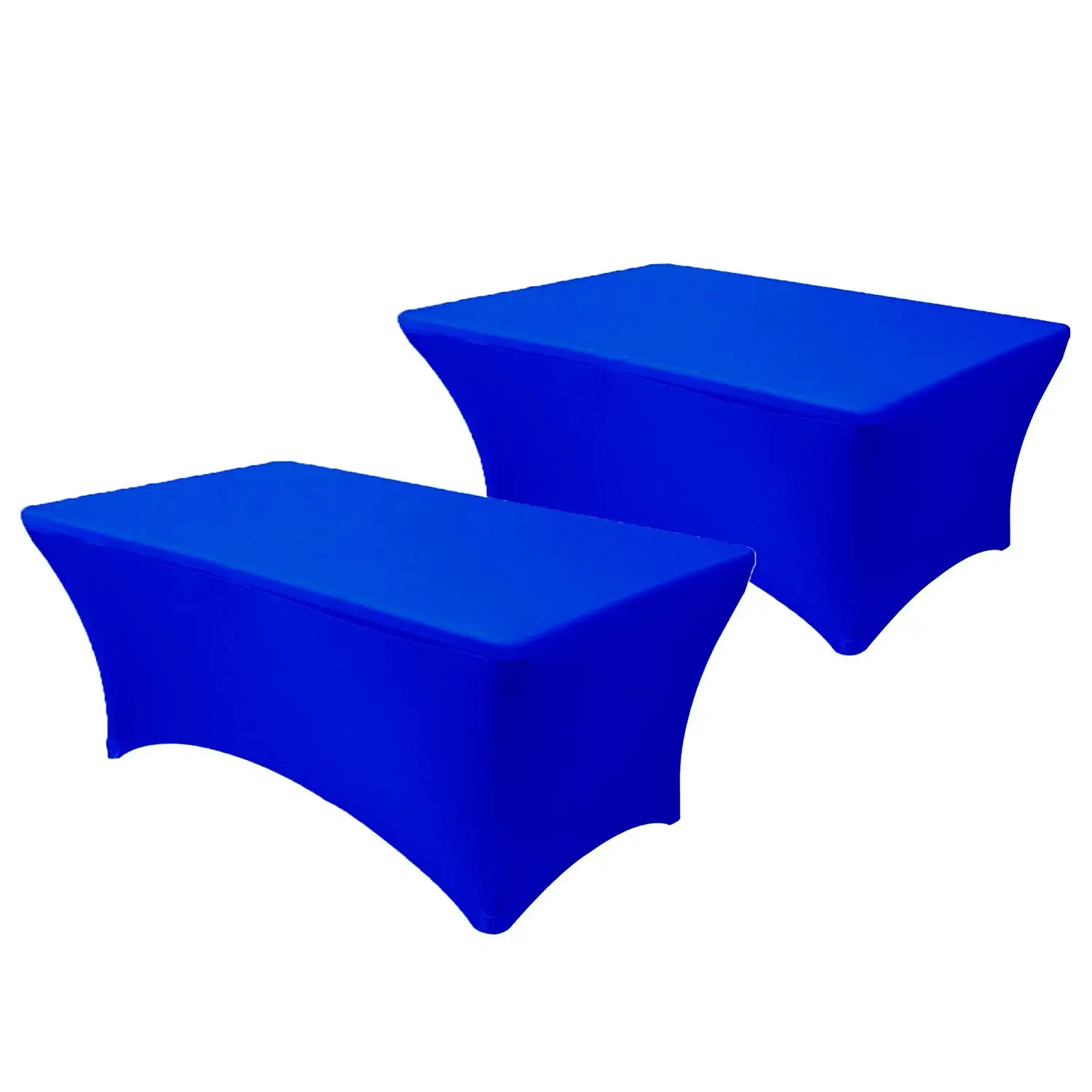 Горячая Распродажа Amazon 6 футов Королевский синий прямоугольный спандекс Скатерти для стола для вечеринки свадьбы эластичные скатерти