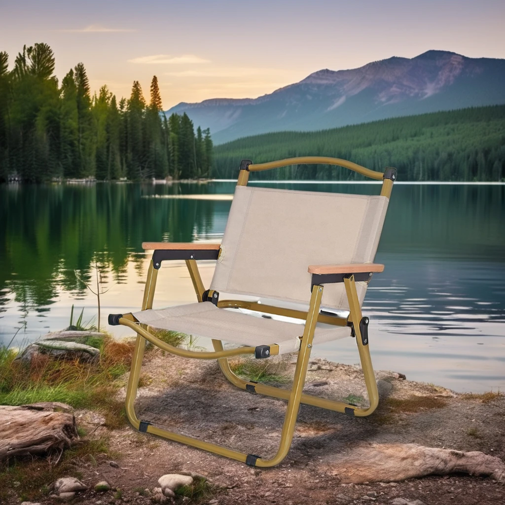 Comfortable Folding Aluminum and Moon Chair for Outdoor Camping Fishing Garden Beach with Customizable Logo