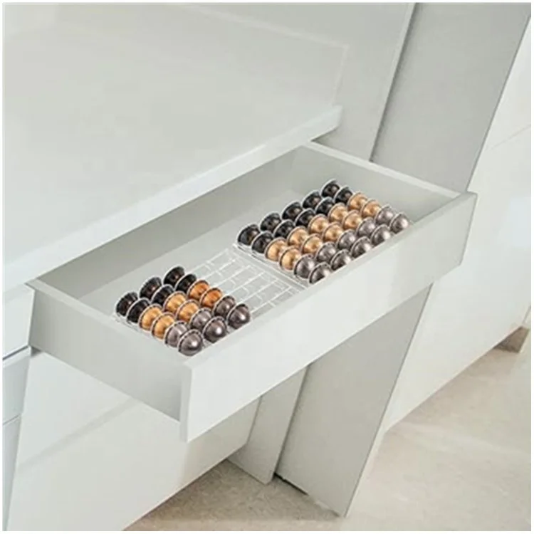 Coffee Capsule Storage Tray, Drawer Insert Organizer Holds 30 Pods Compatible with Vertuo Vertuoline Capsules Drawer of Kitchen