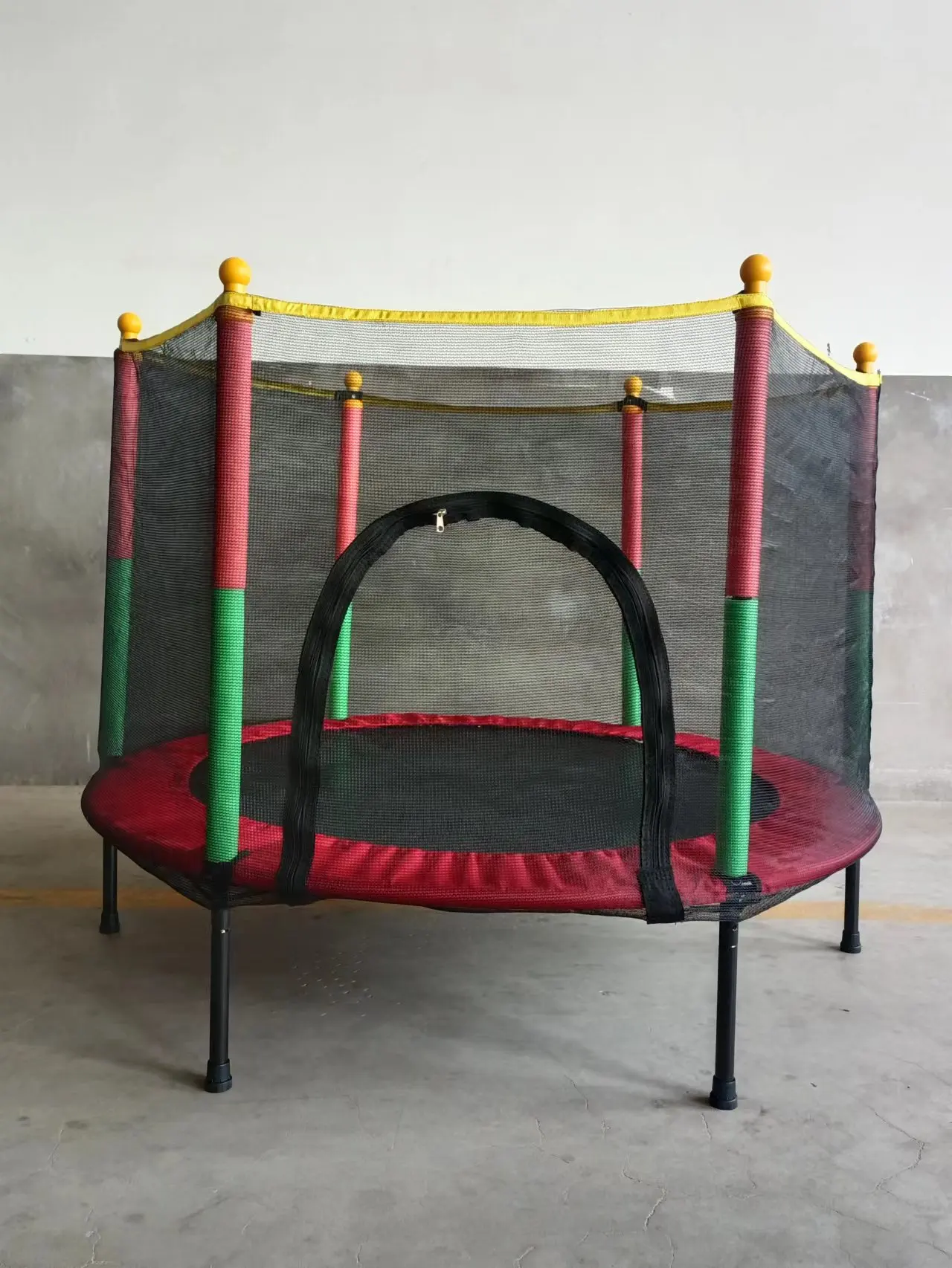 Kids Colorful Trampoline Indoor Jump Round Trampoline With Safety Net Protection