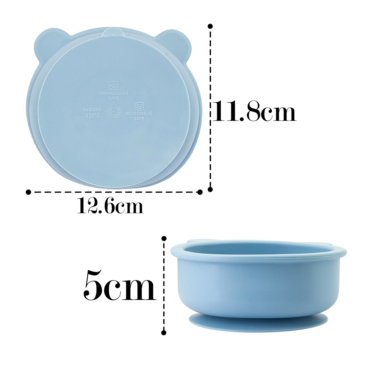 Food Grade Silicone Suction Baby Bowl & Spoon - Suction Bowls for Baby Led Weaning - BPA Free - Baby Feeding Set