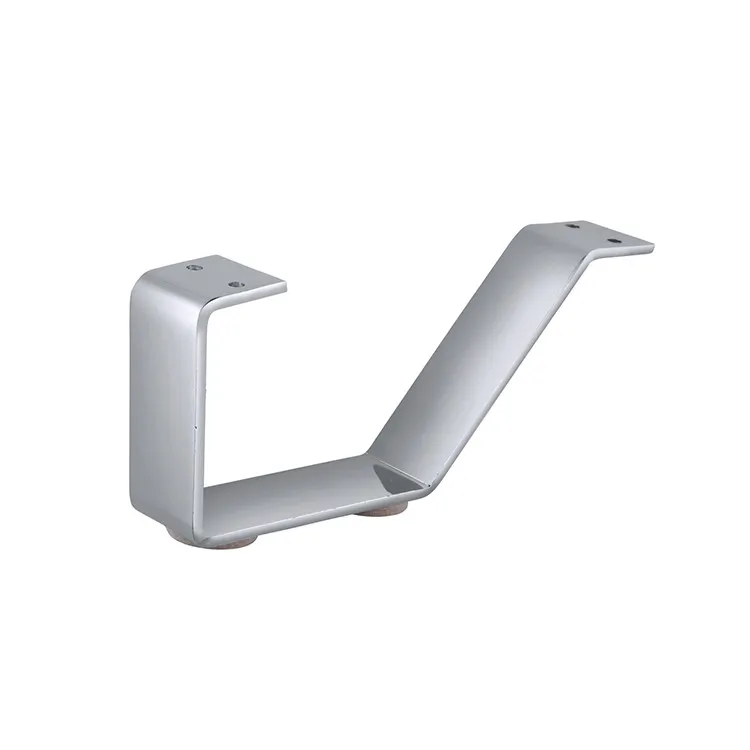Factory Direct Sale Curved Shape Metal Plate Furniture Feet Accessories Chrome Sofa Leg for TV Cabinet