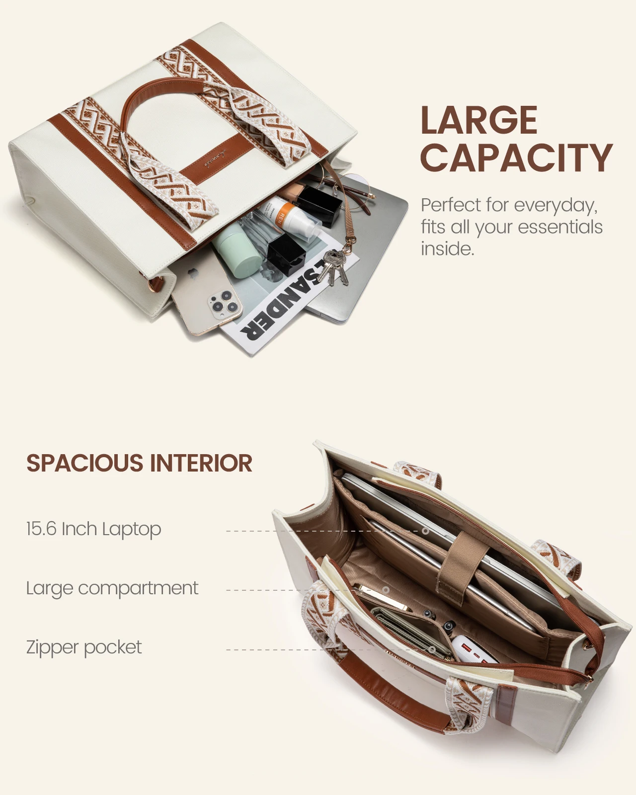 LOVEVOOK Boho Aztec Tote Bag Canvas Tote Purse and Handbags Satchel Shoulder Crossbody Bag Top Handle Fashion bags for Women