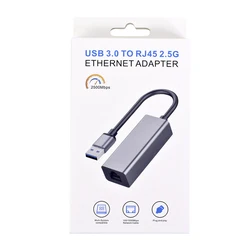Xput USB Type-C 3.1 To 2.5G Gigabit Ethernet Adapter Cable USB C Type C 2.5G 2500Mbps Ethernet Converter Adapter Cable