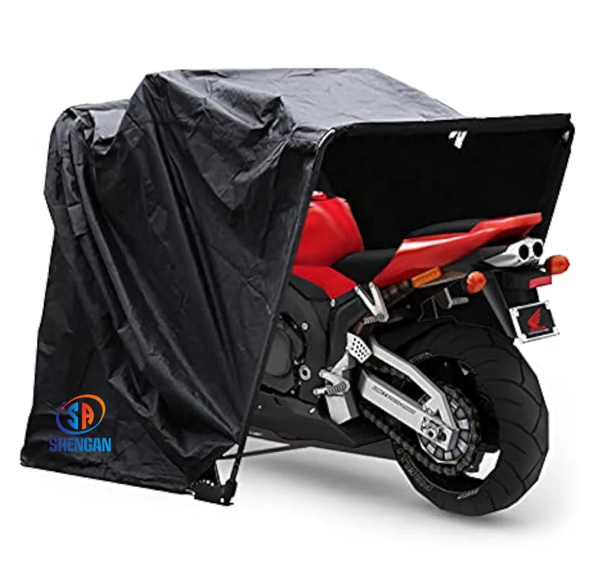 Motorcycle Shelter Shed Outdoor 600D With PU Coating Motorcycle Tent Folding Cover Motorcycle Garage