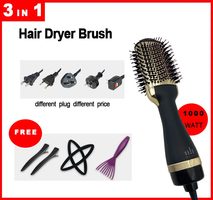 Hair Dryer Brush Ionic Blower Comb brush for hair dryer one step hot air brush fashion 3 in 1 hair drye